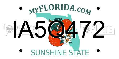 IA5Q472 Florida License Plate