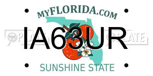 IA63UR Florida License Plate