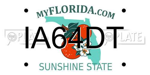 IA64DT Florida License Plate
