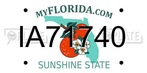 IA71740 Florida License Plate