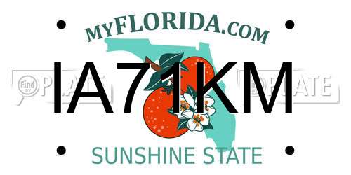 IA71KM Florida License Plate