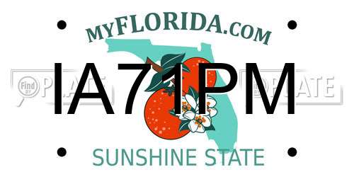 IA71PM Florida License Plate