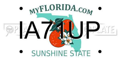 IA71UP Florida License Plate