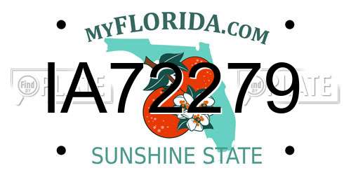 IA72279 Florida License Plate