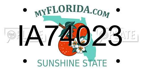 IA74023 Florida License Plate