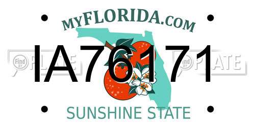 IA76171 Florida License Plate