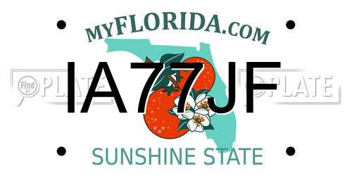 IA77JF Florida License Plate