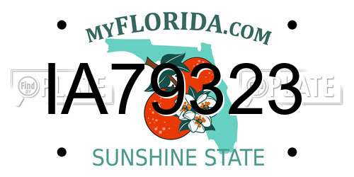 IA79323 Florida License Plate