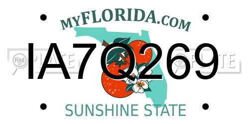 IA7Q269 Florida License Plate