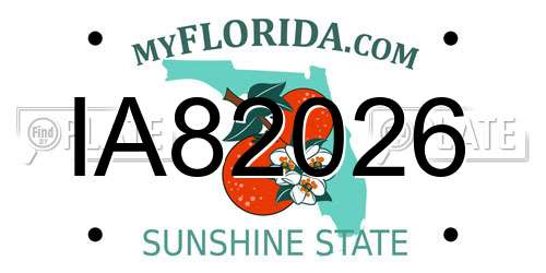 IA82026 Florida License Plate