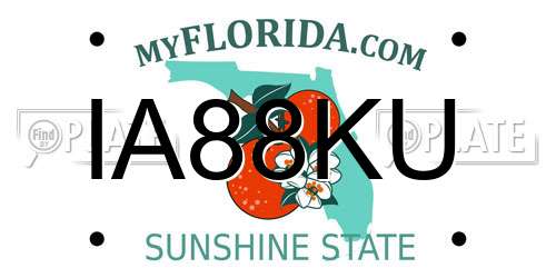 IA88KU Florida License Plate