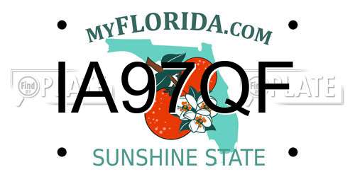 IA97QF Florida License Plate