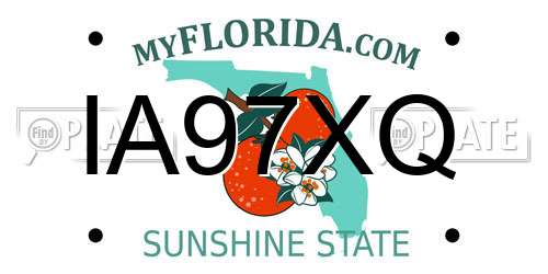 IA97XQ Florida License Plate