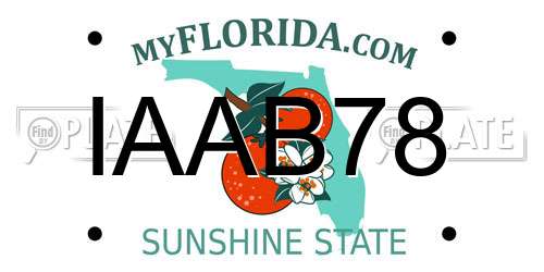 IAAB78 Florida License Plate