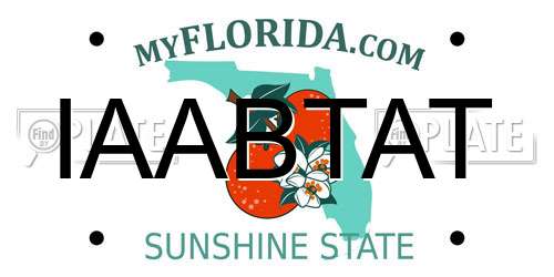 IAABTAT Florida License Plate