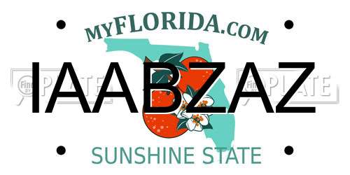 IAABZAZ Florida License Plate