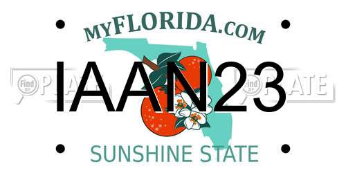 IAAN23 Florida License Plate