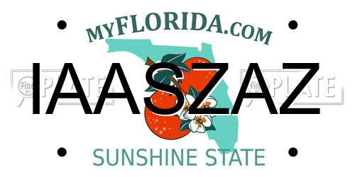 IAASZAZ Florida License Plate