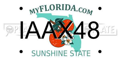 IAAX48 Florida License Plate