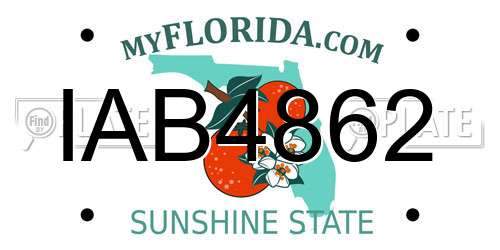IAB4862 Florida License Plate