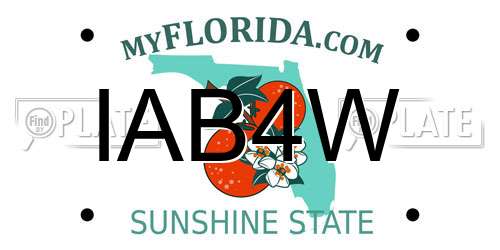 IAB4W Florida License Plate