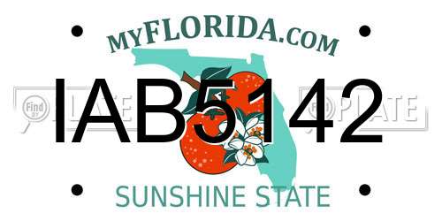IAB5142 Florida License Plate
