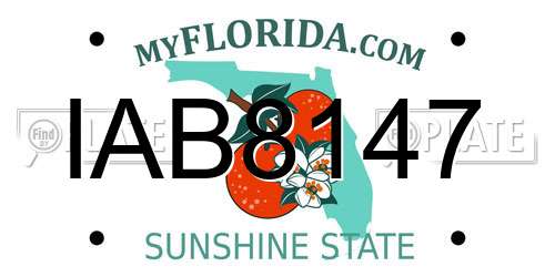 IAB8147 Florida License Plate