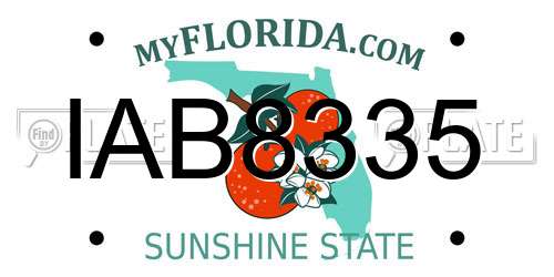 IAB8335 Florida License Plate