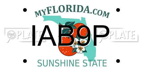 IAB9P Florida License Plate