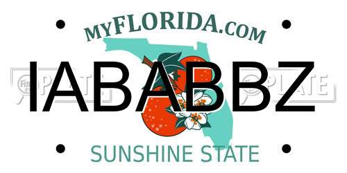 IABABBZ Florida License Plate