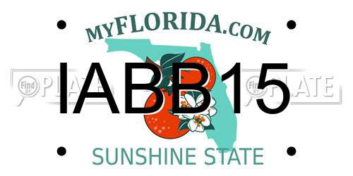 IABB15 Florida License Plate