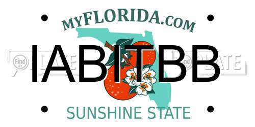 IABITBB Florida License Plate