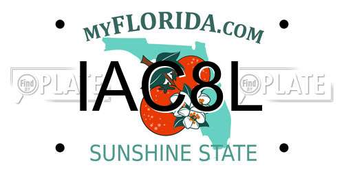 IAC8L Florida License Plate