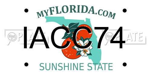 IACC74 Florida License Plate