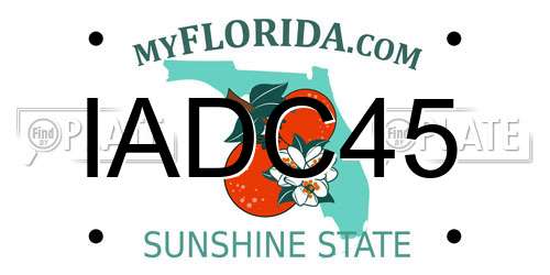 IADC45 Florida License Plate