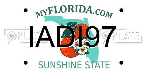 IADI97 Florida License Plate