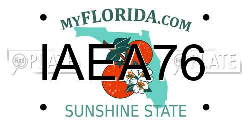 IAEA76 Florida License Plate