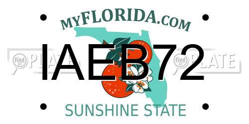 IAEB72 Florida License Plate