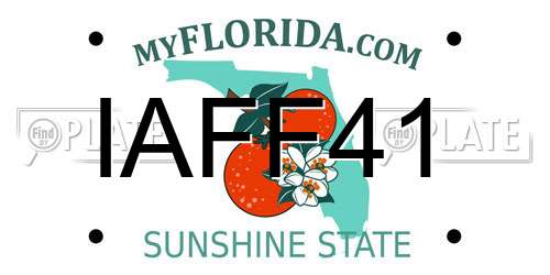 IAFF41 Florida License Plate