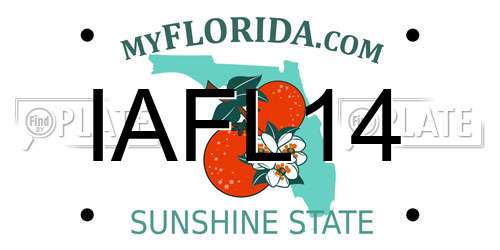 IAFL14 Florida License Plate