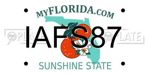IAFS87 Florida License Plate
