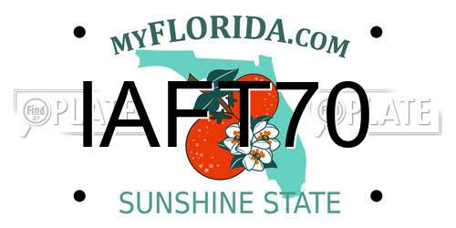 IAFT70 Florida License Plate