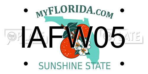 IAFW05 Florida License Plate