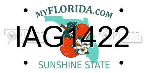 IAG1422 Florida License Plate