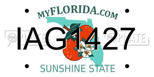 IAG1427 Florida License Plate