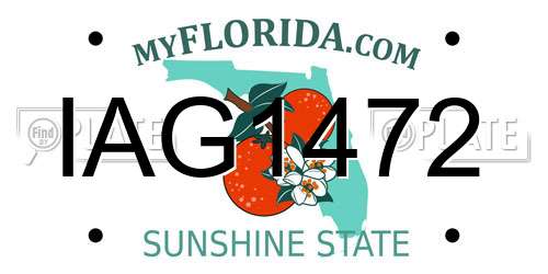 IAG1472 Florida License Plate