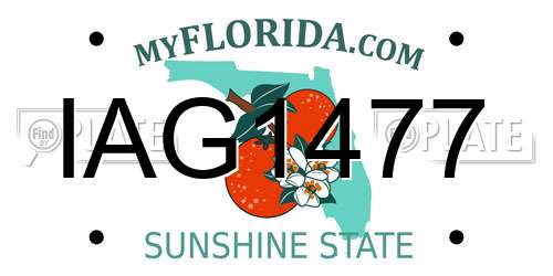 IAG1477 Florida License Plate