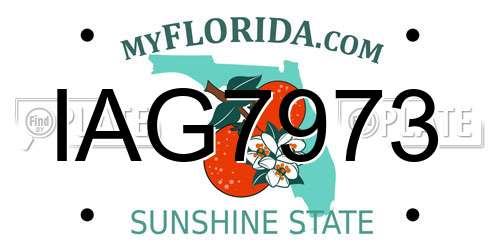 IAG7973 Florida License Plate