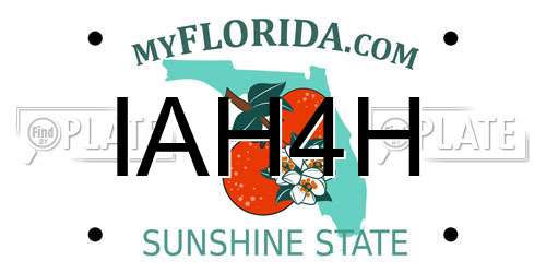 IAH4H Florida License Plate