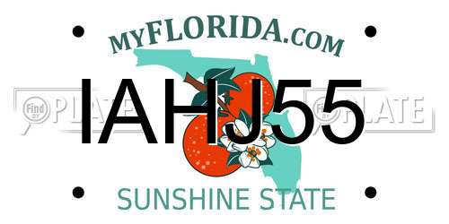IAHJ55 Florida License Plate